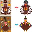 2 x 30PCS Thanksgiving Party Games for Kids - Make Your Own Stickers, DIY Gobble Stickers, Thanksgiving Party Favors
