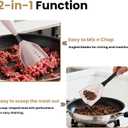 Meat Chopper Spatula Ground Beef Masher- Heat Resistant Hamburger Smasher Tool, Non Stick Ground Chopper Hamburger Grinder, Mix and Chop Potato Masher Kitchen Utensil-Pink (1 Pack-Pink)