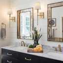 Dimmable Wall Sconces Set of 2, Gold Bathroom Vanity Lighting Fixtures, Modern Gold Wall Light with On Off Switch for Living Room Bedroom Hallway