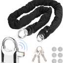 Bike Chain Lock Heavy Duty with 110dB Alarm, Bicycle Lock Heavy Duty Anti Theft Security Bike Locks with 3 Key for Bicycle, Electric Bike, Scooter, Motorcycle, Door, Gate and Fence