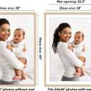 Americanflat 28x40 Poster Frame with Polished Plexiglass - Use as 24x36 Frame with Mat or Display 28x40 Photo Without Mat - Hudson Collection - Wide Picture Frames for Wall Display - Natural Oak