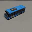 City Bus Toys Cars, Die-Cast Metal Airport Cars for Boy 3-8 Years Old, Pull Back Blue Play Vehicle with Sound and Light Up for Kids Girls Gift