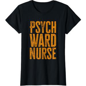 Psych Ward Nurse T-Shirt (Black, L)