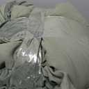 Geniospin King Size Comforter Set- 7 Piece Dark Green Textured King Bedding Set, Soft Solid Bed in a Bag for All Season, King Comforter Set with Sheets(Dark Green,102''x90'')