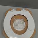 Mayfair Cassel Slow Close Toilet Seat, Easy Clean, Non Slip Premium Wood Seat, Easy Install, Made in USA, Round, White