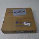 Blujellyfish Beach Style Tile Real Seashell Inside Blue Cream White Brushed Steel Art Mosaic Kitchen Backsplash Bath Decor (Pack of 5 Sheets)