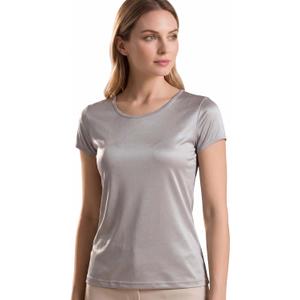 Silk Tops for Women 100% Mulberry Silk T Shirt Short Sleeve Tee Blouse Summer Breathable Tshirt | Undershirt | Large