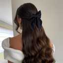 8 Pcs Hair Bows for Women Short Tail Bow Hair Clips Small Alligator Barrettes Cute Accessories for Girls(Black)