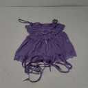 Lilosy Sexy Garter Belt Mesh Lace Babydoll Lingerie Dress Set with Thong (Medium, Light Purple)