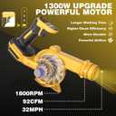 20V Cordless Leaf Blower - 4-Speed Electric Blower, Lightweight for Quick Yard Cleanup, Patio, Driveway & Dust Removal - Complete Lawn Care Blower Kit(Only Tool,Yellow)