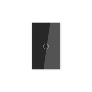 1000W Touch Light Switch No WiFi,4.65 × 2.83 × 1.34 Inches,No Neutral Wire Required,Non-Dimmable Tempered Glass Wall Switch,110–220V AC,Black 1 Button