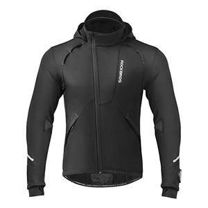 ROCKBROS Cycling Jackets for Men Winter Bike Jackets Thermal Windproof Jacket Cold Weather Cycling Hiking,S