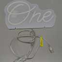One Neon Sign for First Birthday LED Signs Warm White One Year Old Birthday Table Number Neon Lights Lamp for Home Birthday Party Decor Bedroom Decorations Christmas Gift 30cm*21cm