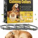 Calming Collar for Dogs 4 Pack,Dog Collar for Anxiety and Stress Relief During Fireworks,Thunderstorms & Separation,60-Day Long-Lasting 25" Adjustable Flexible Calm Collar for All Dog Sizes