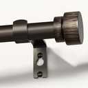 Lootkell Modern Antique Brown Bronze Curtain Rods for Windows 66 to 120 Inches Adjustable Heavy Duty 1" Diameter Window Rod with Decorative Finials for Outdoor Farmhouse Bedroom Kitchen Living Room