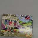 Puzzles for Adults 500 Pieces - Buzy Spring Backyard Jigsaw Puzzle, Farm Quilts Garden Cabin Puzzle, with Birdhouse,Plants and Dog for Teens 14-16, Impossible Puzzle Perfect for Game Nights 20.5x15 in