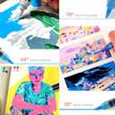 Nicpro 36 Colors Acrylic Paint Markers Brush Tip, Water-Based No-Bleed Paint Markers with Automatic Ink Control, Waterproof Acrylic Paint Pens for DIY Art & Crafts  Rock, Wood, Glass, Ceramic, Fabric (1 Count (Pack of 36))