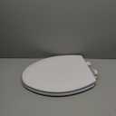 MAYFAIR 844BN 000 Toilet Seat with Brushed Nickel Hinges will Never Come Loose, ROUND , White, 1 Pack - ROUND