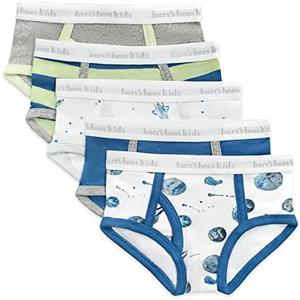 Burt's Bees Baby Toddler Boys' Underwear, Organic Cotton, Tag-Free Comfort Briefs, 4-5T