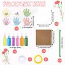 Colarr 24 Set Mother's Day Handprint Craft Kit DIY Handprints Flower Bouquet Make Your Own Floral Paper Craft for Mom Grandma Gift School Classroom Activities Activity Supplies