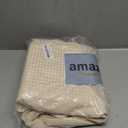 MIYE Pleated Waffle Weave Bed Skirt, Tailored Dust Ruffle 14 Inch Drop Easy Fit, Machine Washable,No Split Corners (Light Beige, King - 14" Drop)