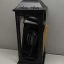 Mifoci Jumbo Black Metal Decorative Lanterns with Clear Glass Panel Hurricane Candle Lantern for Home Decor Party Event Tabletop Front Porch Wall Hanging Indoor Outdoor(3 Pcs,28'' 20'' 14'')