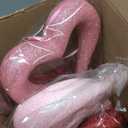 Roowest 12 Pcs Large Easter Bunny Ornaments for Tree 3D Glitter Pastel Bunny Ears Hanging Ornament Wreath 5.9 Inch DIY Wreath for Easter Front Door Tree Home Wall Window Decor (Multi Color)