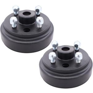 ApplianPar Pack of 2 Rear Wheel Brake Hub Drum 30 Teeth 21807-G1 for EZGO Gas 4 Cycle 91-Up RXV Golf Cart