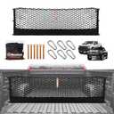 Muslogy Truck Bed Cargo Net Trunk Netting Compatible with 2013-2026 Chevy Silverado & GMC Sierra 1500/2500HD/3500HD Accessories, Pickup Cargo Organizer SUV Sedan Storage Net w/Heavy Duty Carabiners