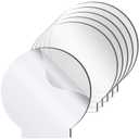 6 Pieces 2 mm Acrylic Sheet Transparent LED Film for LED Light Base Thick Clear Screen with Protective Film Acrylic Blanks for Galentine's Day Table Signs DIY Display Craft(Round)