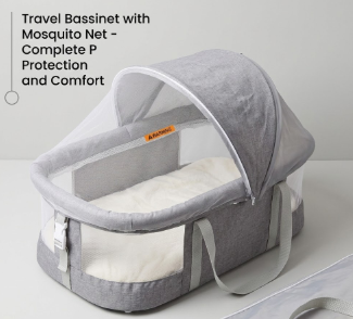 babycarrier with mosquito net