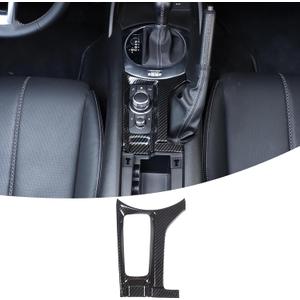 Center Console Gear Shift Button Panel Trim Frame Compatible with Mazda MX-5 Miata ND 2016-2025 ABS Center Console Multimedia Knob Panel Trim Cover (Carbon Fiber Pattern)