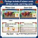 90shine 90Pcs Kentucky Horse Derby Scratch Off Cards Racing Game Party Favors Supplies Decorations