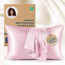 Bedsure Satin Pillowcase for Hair and Skin Queen, Similar to Silk Pillow Cases, Valentine Pillow Covers Set of 2 with Envelope Closure, Pink Room Decor Essentials, Gifts for Women Girls 20x30 Inches