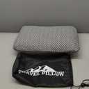 Travel Pillow Memory Foam Pillows, Camping Pillow-Compressible Medium Firm, Breathable Cover, Ideal Backpacking Hiking, Bed Pillows, Airplane and Car (Light Grey, S) 