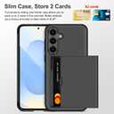 SAMONPOW for Samsung Galaxy S25 Plus Case with Screen Protector + Camera Cover [4-in-1] Galaxy S25 Plus Case Wallet Card Holder Shockproof Phone Case for Samsung Galaxy S25 Plus, Black