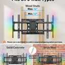 PERLESMITH Full Motion TV Wall Mount with LED Light for 37–86 inch TVs