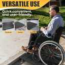 Threshold Ramp for Doorways,Adjustable Height 2.6"-7.3" Aluminum Wheelchair Ramp with Heightening Screws and Swivel Angle Leg,1100lbs Load Capacity, 30"x36'' Curb Ramp for Trolley,Power Chairs