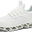 Wrezatro Women's Slip on Walking Running Shoes Blade Tennis Casual Fashion Sneakers Comfort Non Slip Work Sport Athletic Trainer White US 11