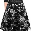 BEDOAR Women's Elegant Lace Embroidery Plus Size Flared A-Line Swing Casual Party Cocktail Dresses with Pockets