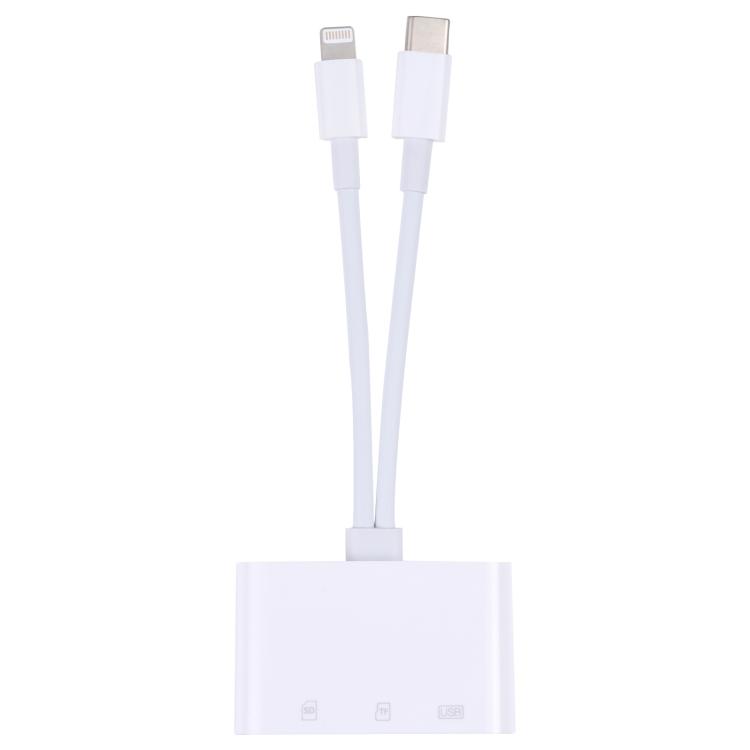 Lightning and USB C to Ethernet Adapter,2 in 1 RJ45 Ethernet LAN Network Adapter with Charge Port Compatible with iPhone/iPad/iPod/Samsung and More,Supports 100Mbps Plug and Play