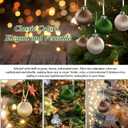 Christmas Tree Ornaments Velvet Ball - Xmas Tree Decorations Balls, Shatterproof Christmas Bulbs Decorations Set, Multicolor Green Brown Neutral, 80MM 3.15 Inch (15PCS)