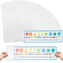 40 PCS Thickened PVC Nameplate Pockets for Desks Name Tag, 18.5” x 4.9”