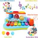 Pop 'N Play Pound a Ball Toy for Toddlers 1-3 - Xylophone Baby Musical Toy Station - 6 Piano Keys, Colorful Balls, Exciting Hammer - Fun to Learn & Develop Fine Motor Skills