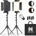 NiceVeedi 2-Pack Photography Lighting Kit, 36W Bi-Color Studio Lights 2700-6500K CRI 95+, Dimmable LED Video Light Kit with Remote Control & 72 Tripod Stand, Lighting for Video Recording/Photography