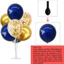 TONIFUL 6 Set Navy Blue Gold Balloon Centerpieces for Table,Balloon Arch Kit for Graduation Decorations 2026 Class of 2026 Party Decorations,Retirement,Anniversary,Birthday Decoration