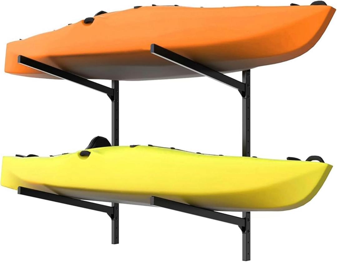 WALMANN Heavy Duty Wall Mounted Kayak Storage Rack for Garage, Adjustable Kayak Hangers for Wall, Holds Up to 220 lbs