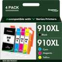 Anemec 910XL Ink Cartridges Combo Pack Replacement for HP Ink 910 XL Compatible with OfficeJet Pro 8020 8025 8028 8035 8030 8010 8015 8018 8022 Printer, 4 Pack