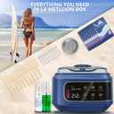 Smart Waxing Kit Wax Warmer For Hair Removal With Digital Display, 4.41lbs/2kg Hard Wax Beads, For Sensitive Skin, Armpit, Eyebrow, Bikini, Face, Nose, Legs