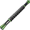Muscle Roller Massage Roller Stick- Deep Tissue Fascia Blaster for Myofascial Pain Relief, Lymphatic Drainage & Body Sculpting, Handheld Physical Therapy & Recovery Tool (Green black-18 inch)
